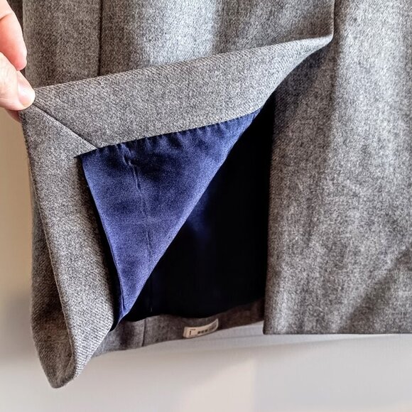 J. Crew Regent Grey Wool Top Coat 4P - Picture 6 of 9